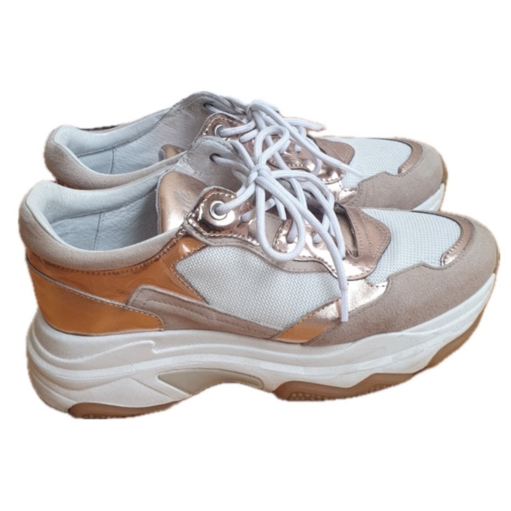 L’INTERVALLE Rose Gold Chunky Platform Sneakers